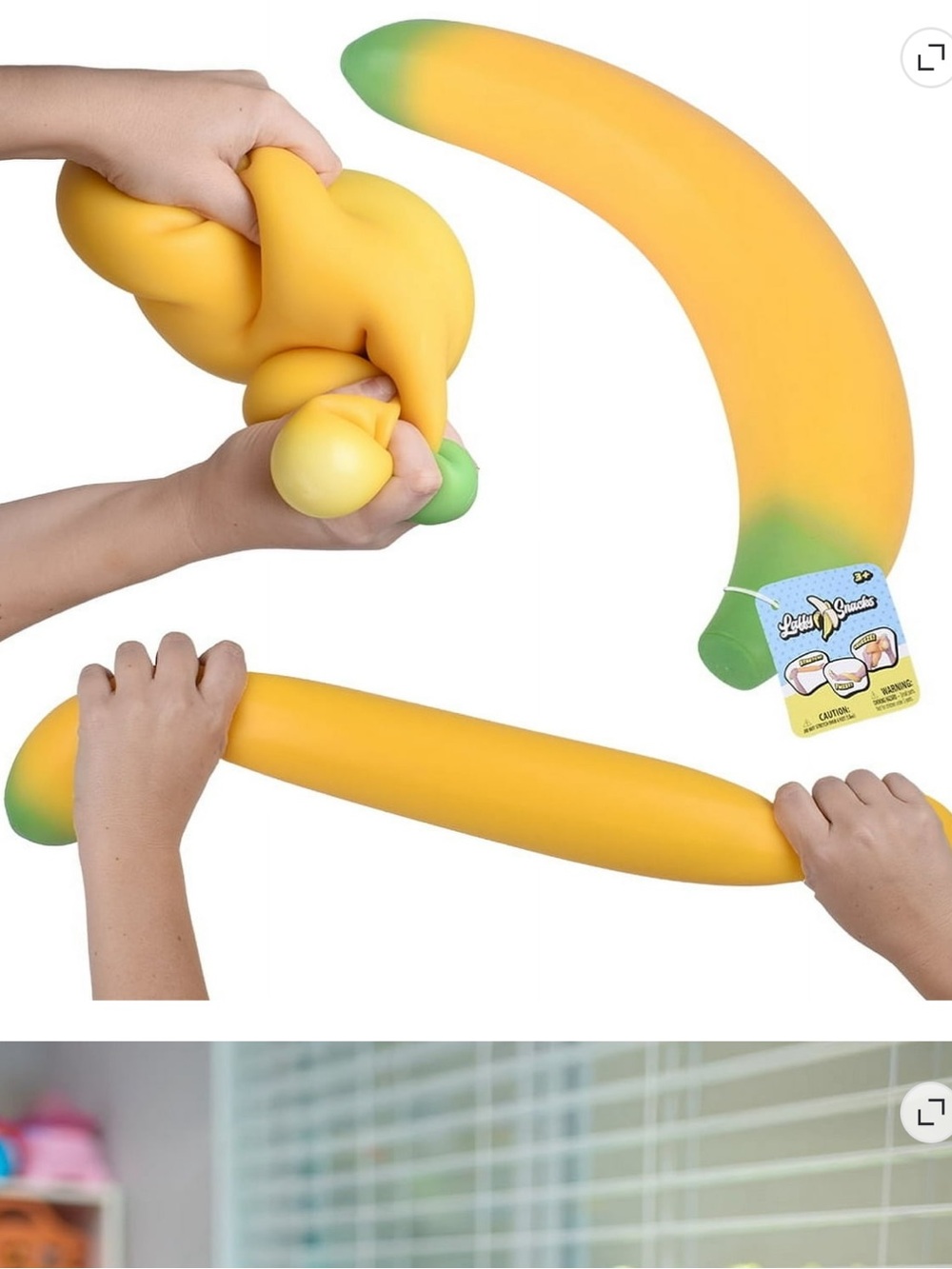 Stretchy Yellow Banana Squishy Toy for Kids